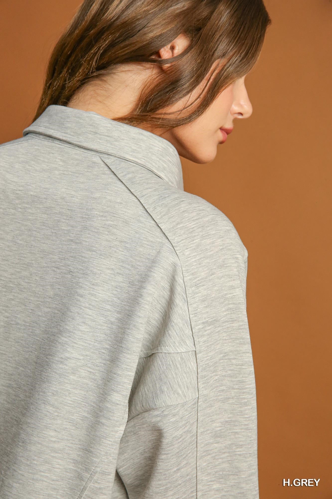 Heather Gray Rugby Pullover