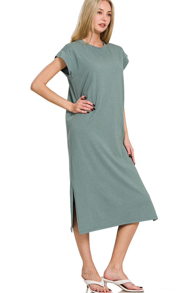 Muscle Tee Cotton Mid Dress