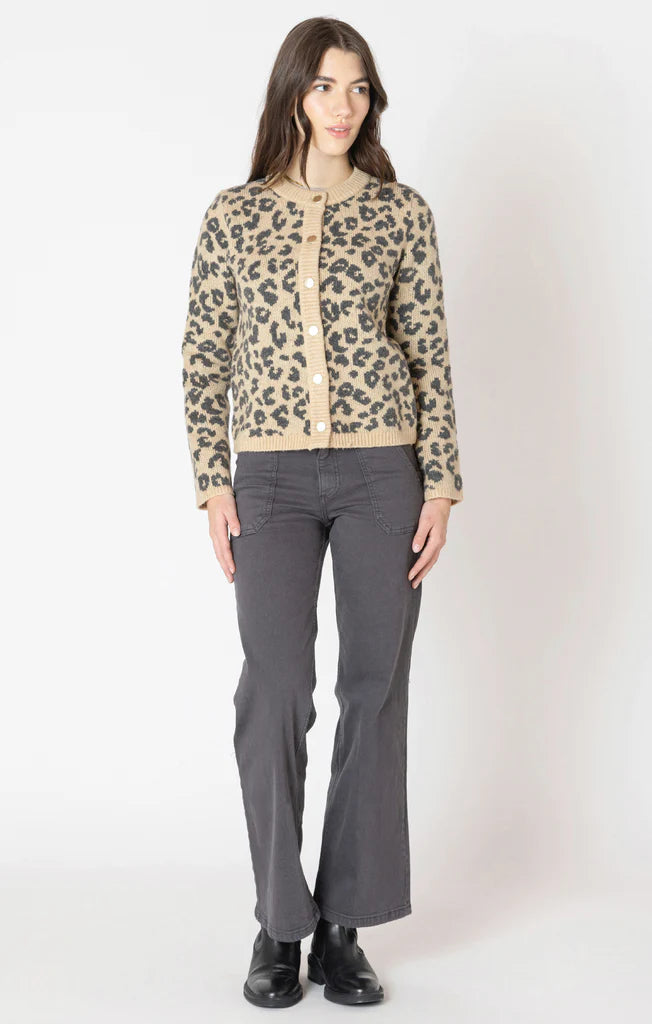 Leopard Brown Button Cardigan
