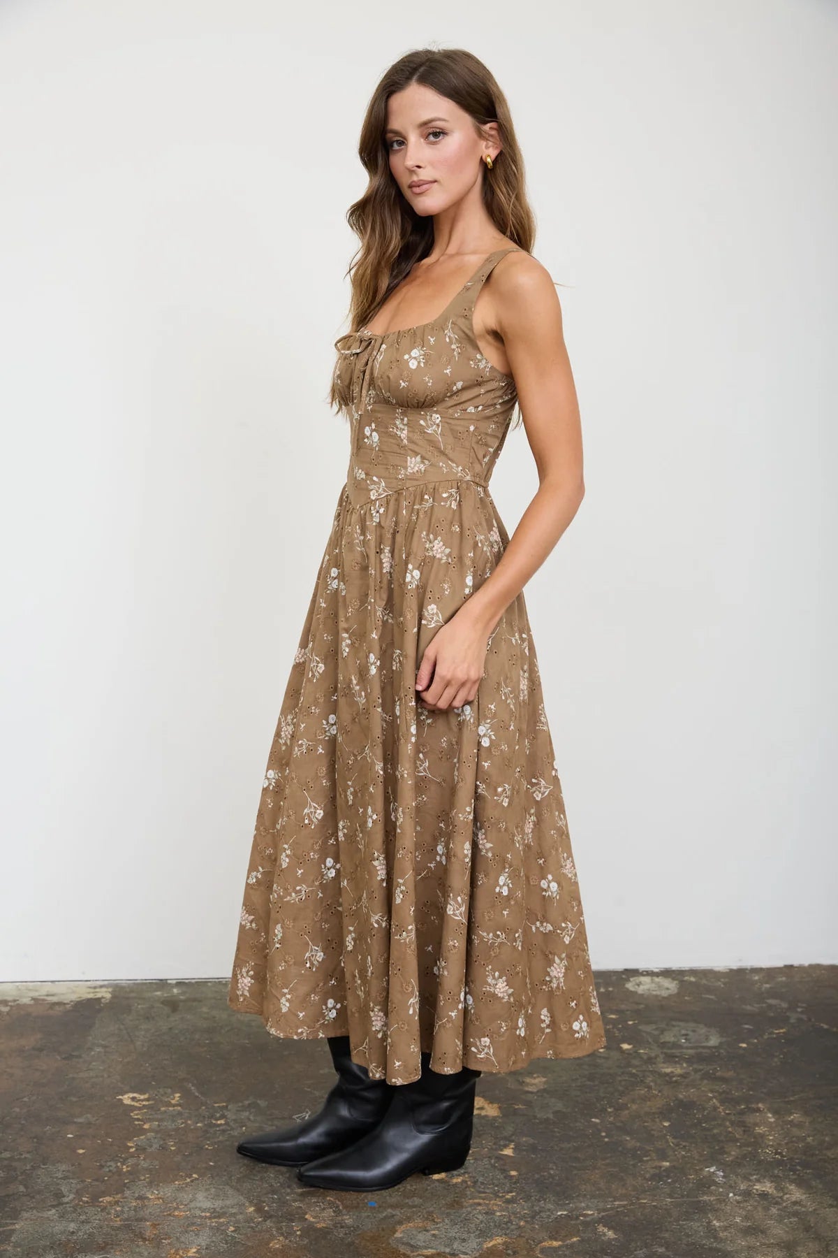 Eyelette Lace Floral Corset Dress