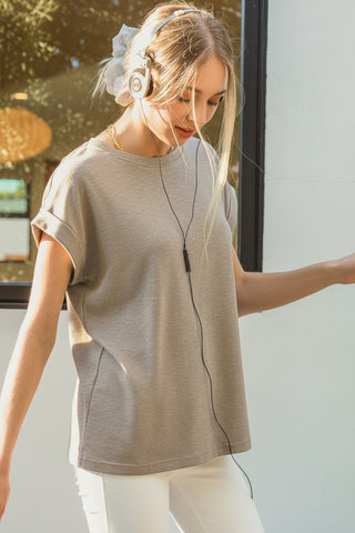 Linen Bow Embroidered Top