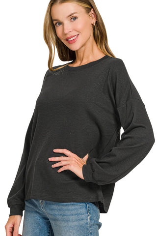 Dolman Sleeve Scoop Neck Top