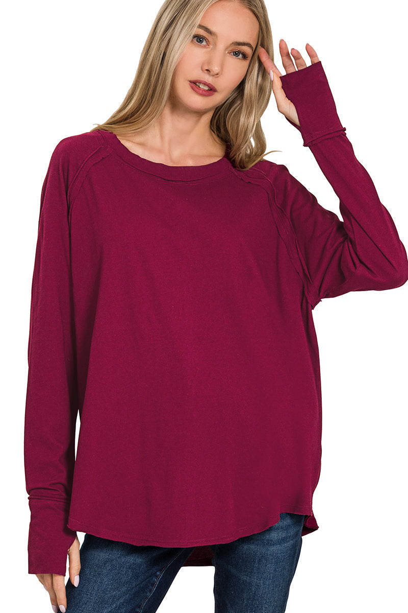 Exposed Seam Layering Tee