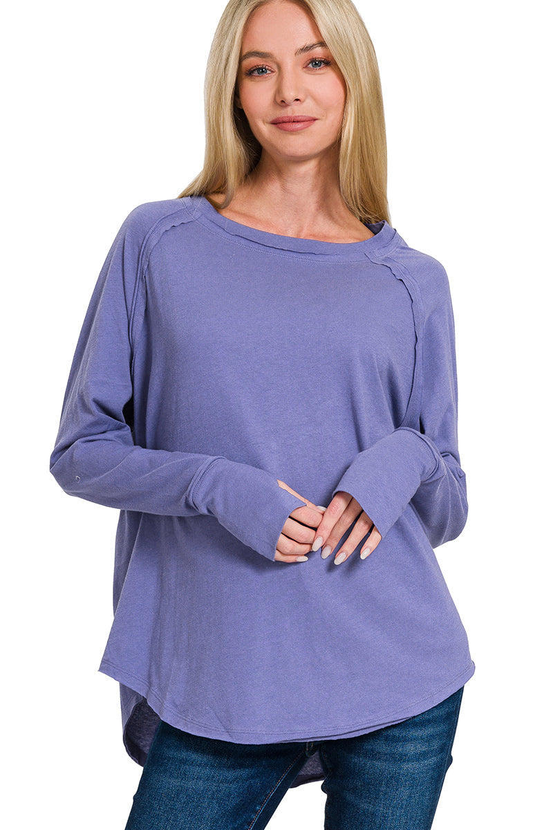 Exposed Seam Layering Tee