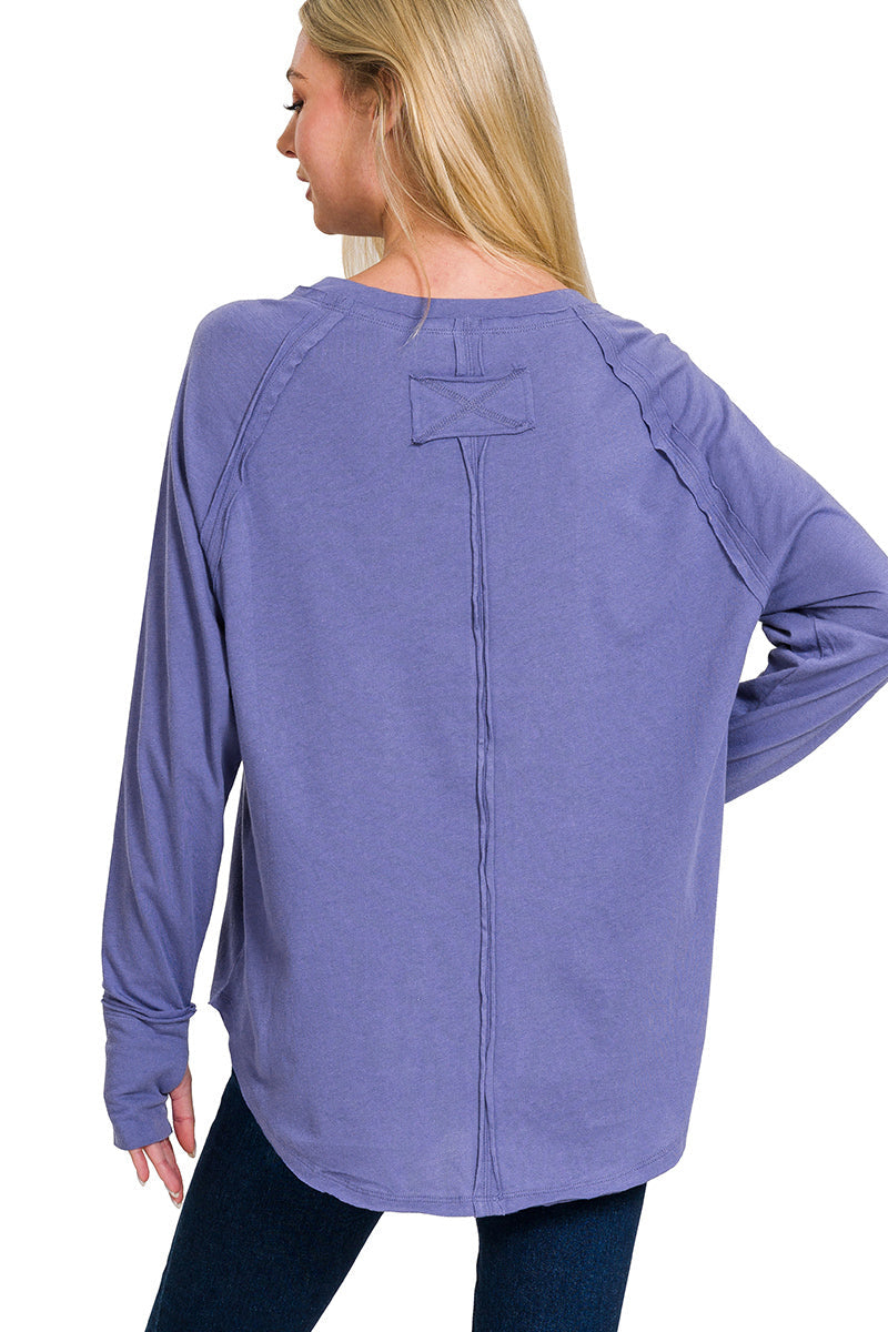 Exposed Seam Layering Tee