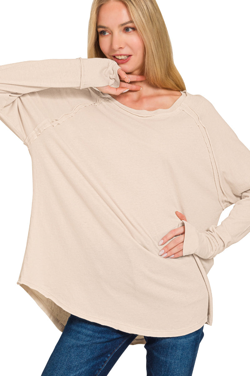 Exposed Seam Layering Tee