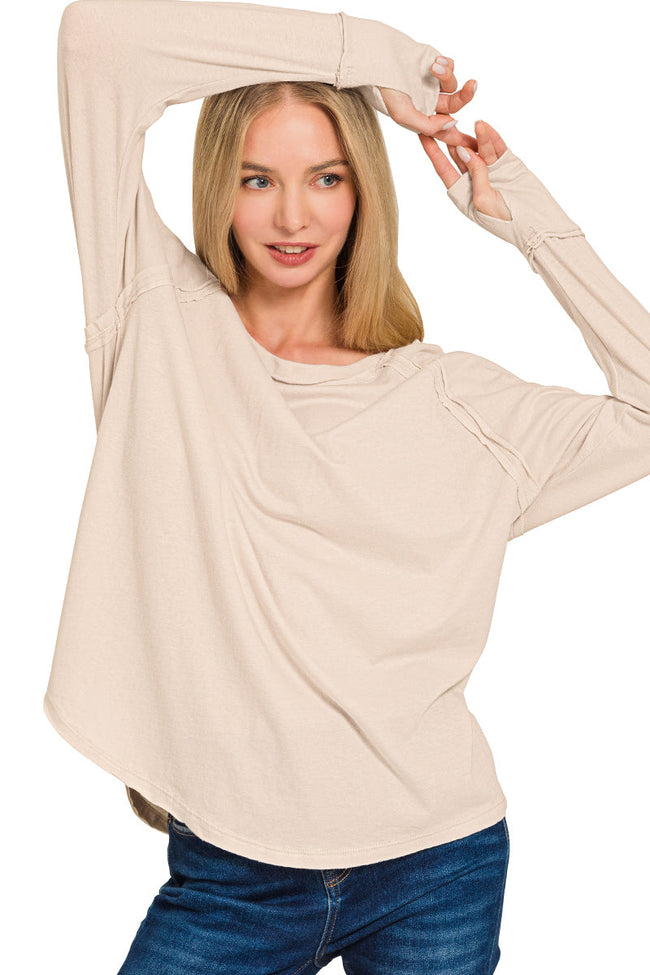 Exposed Seam Layering Tee