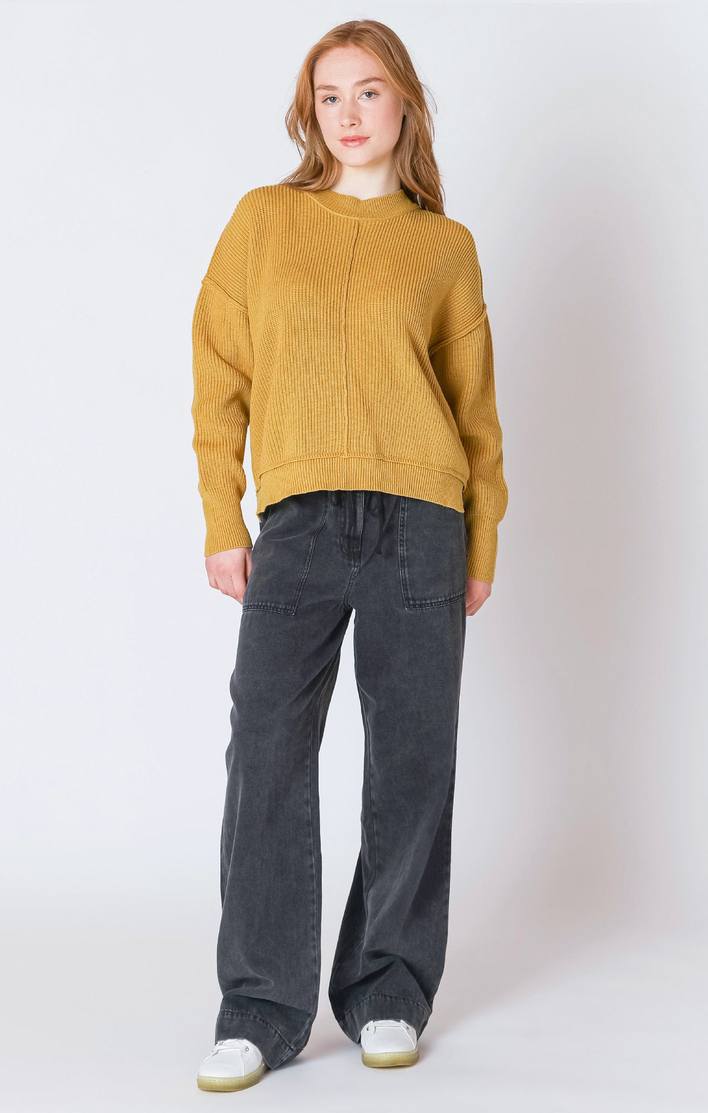 Mustard Center Seam Sweater