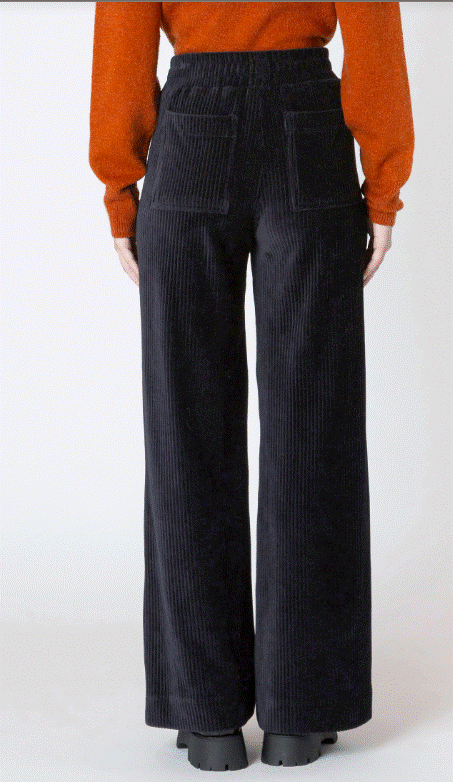 Black Wide Leg Corduroy Pants