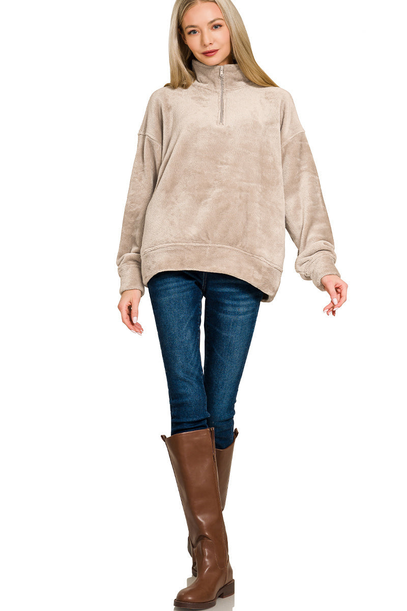 Teddy Bear Quarter Zip Pullover