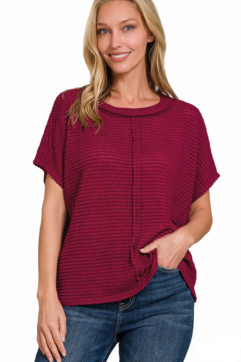 Waffle Center Seam Top