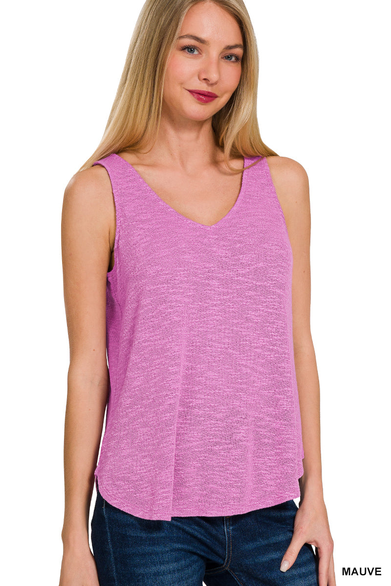 Slub Knit Tank Top