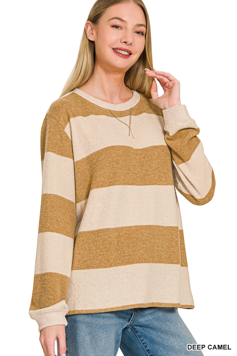 Mustard Stripe Rugby Top