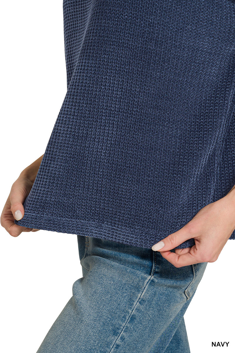 Chenille Short Sleeve Sweater Top