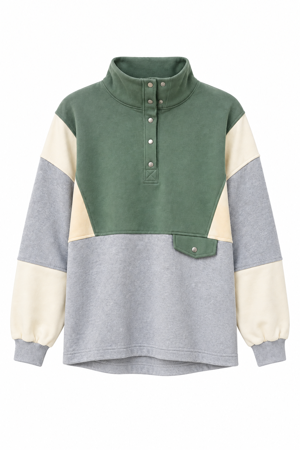 Soft Brushed Colour Block Pullover