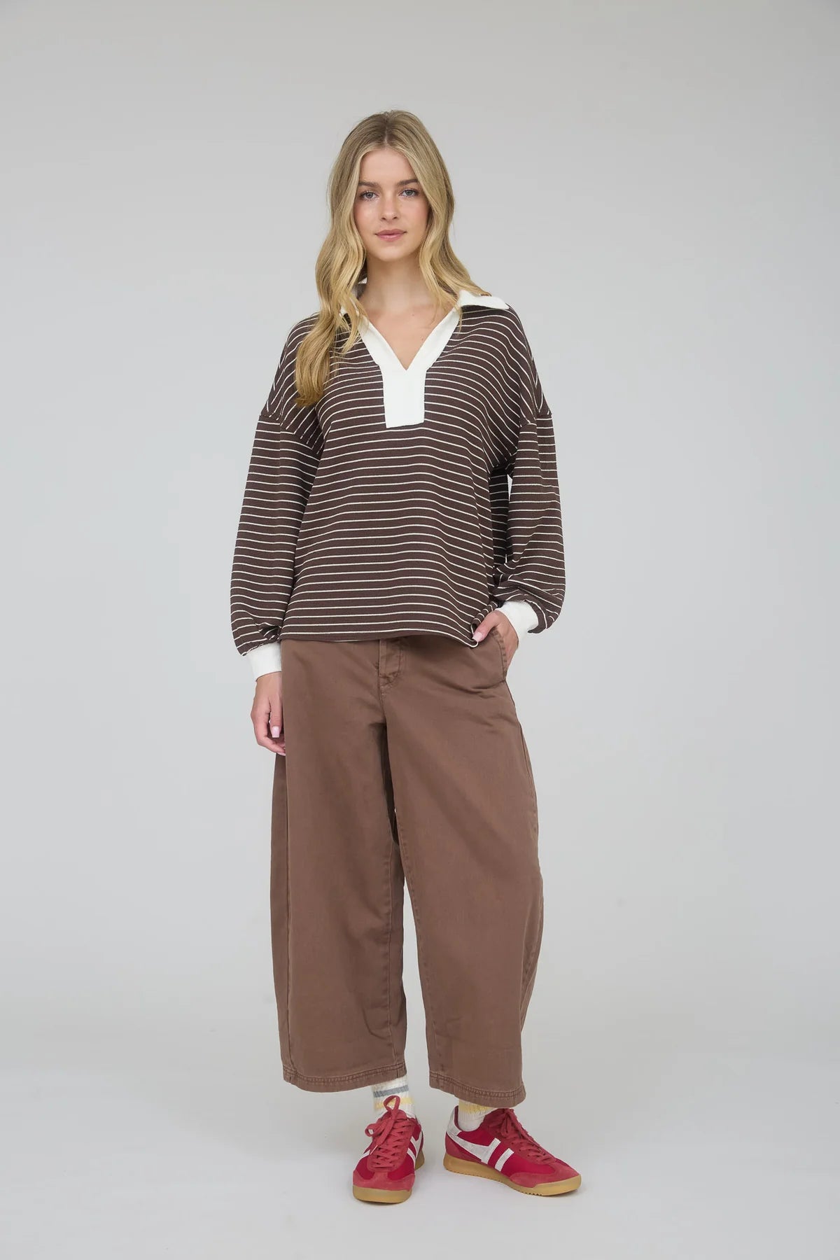 Coco Stripe Collared Rugby Polo