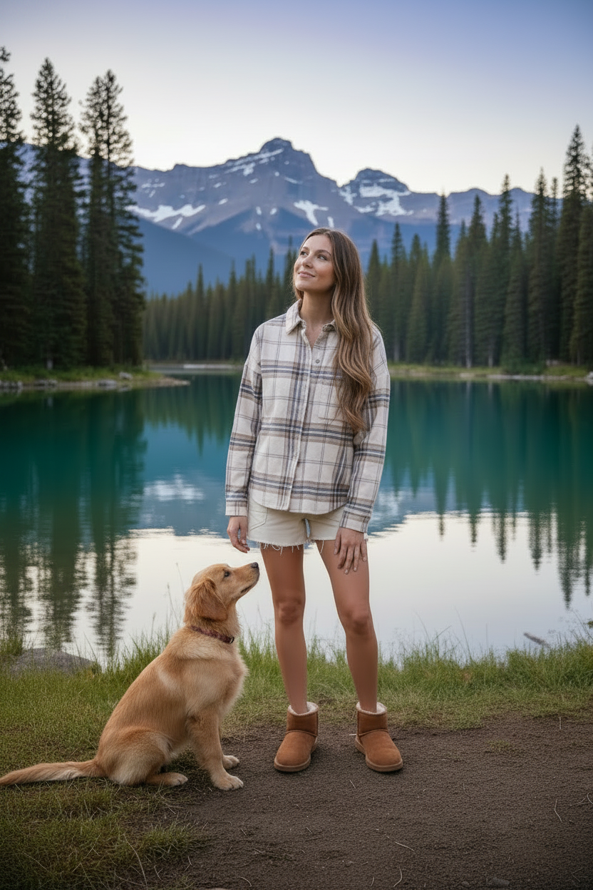 Plaid Flannel Boxy Button Up