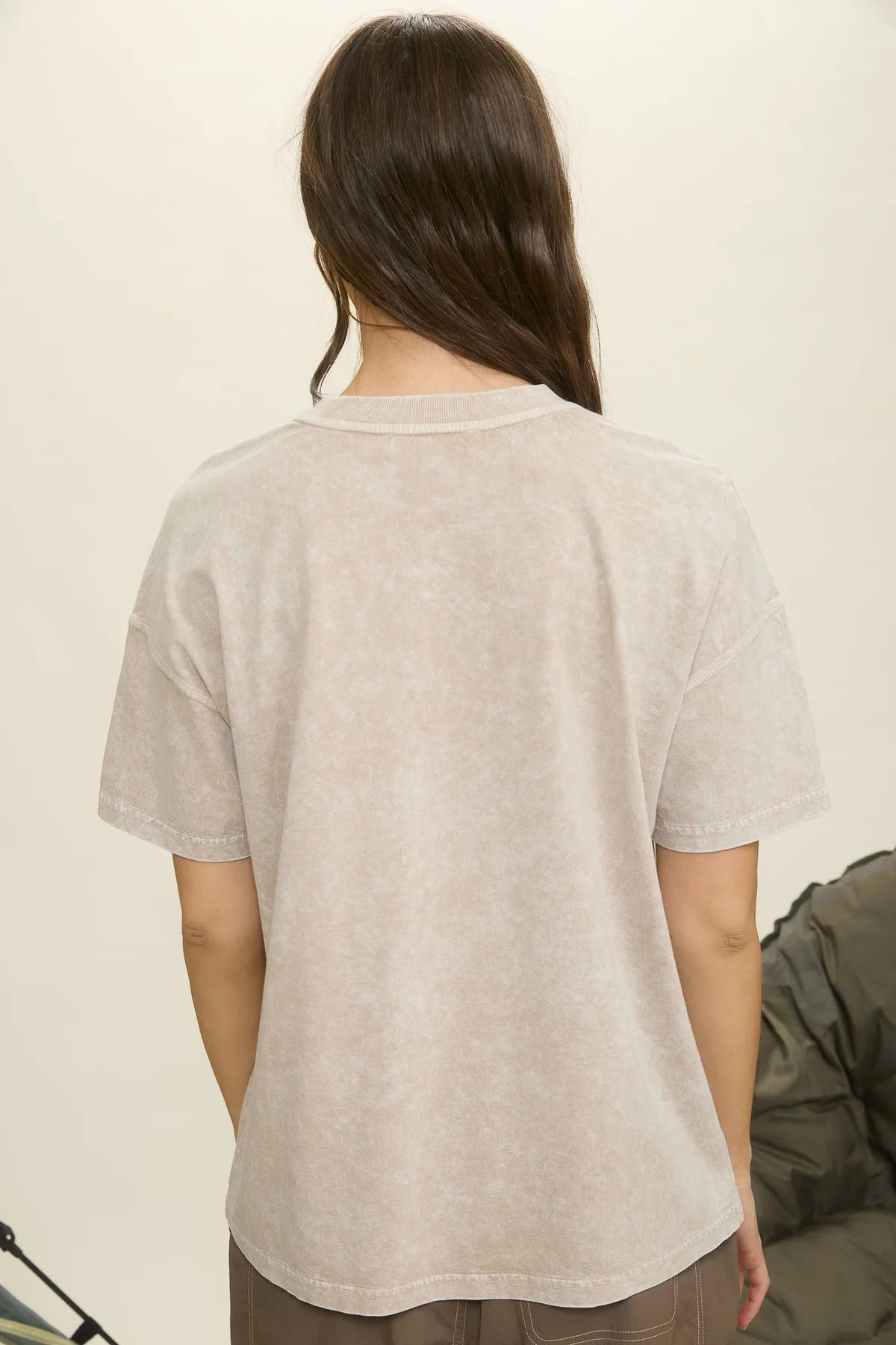 Good Vibes Stone Wash Natural Tee