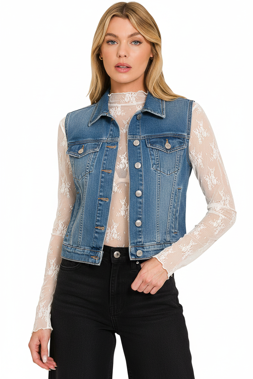 Lace Mock Neck Layering Top