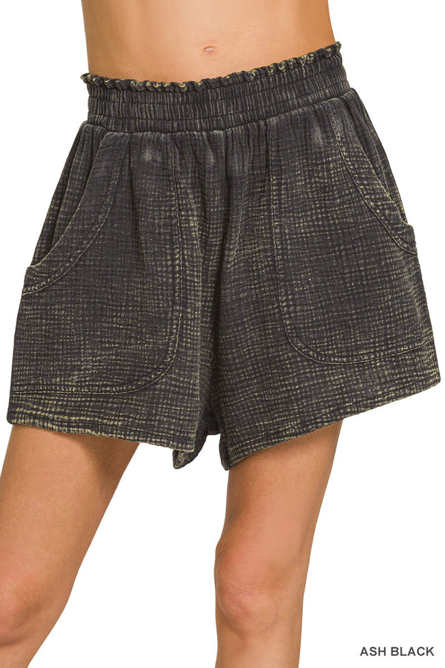 Washed Gauze Shorts
