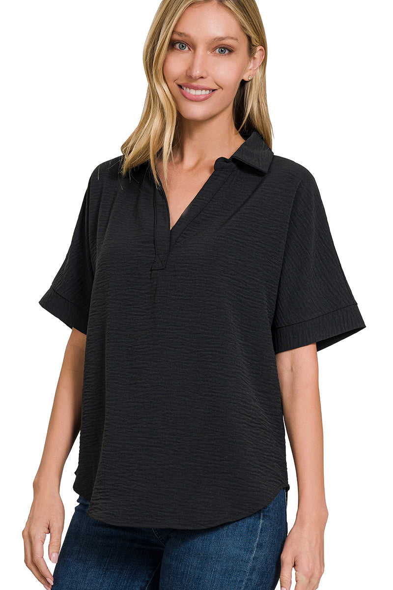 Collared Airflow Blouse