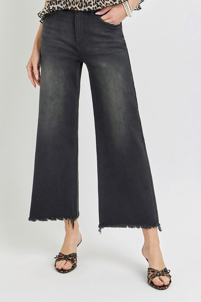 Black High Waist Wide Leg Jeans