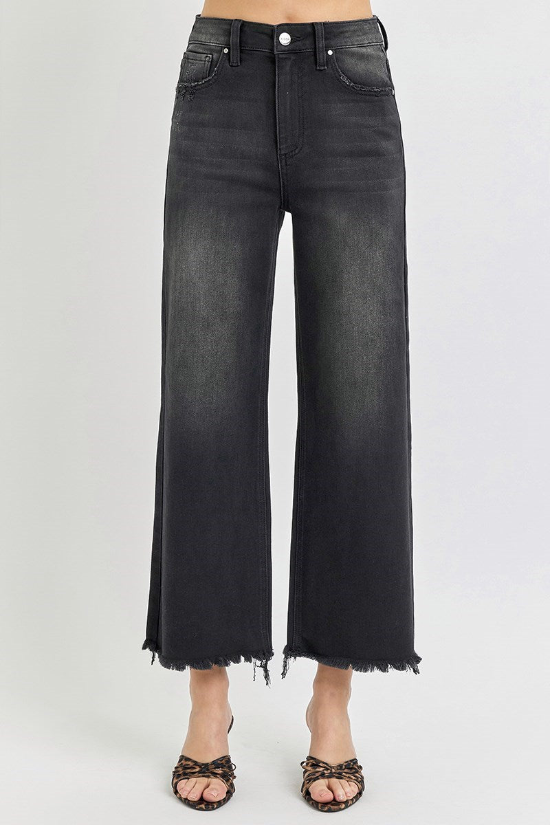 Black High Waist Wide Leg Jeans