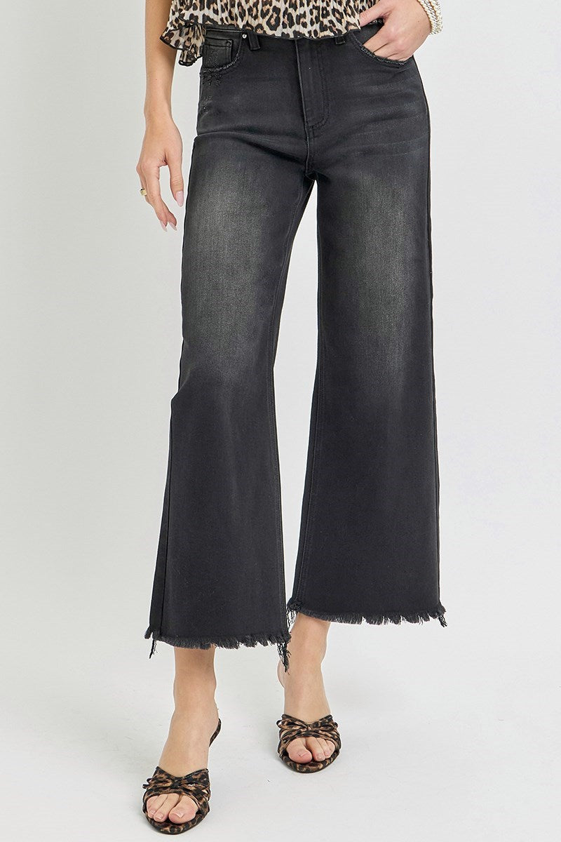 Black High Waist Wide Leg Jeans