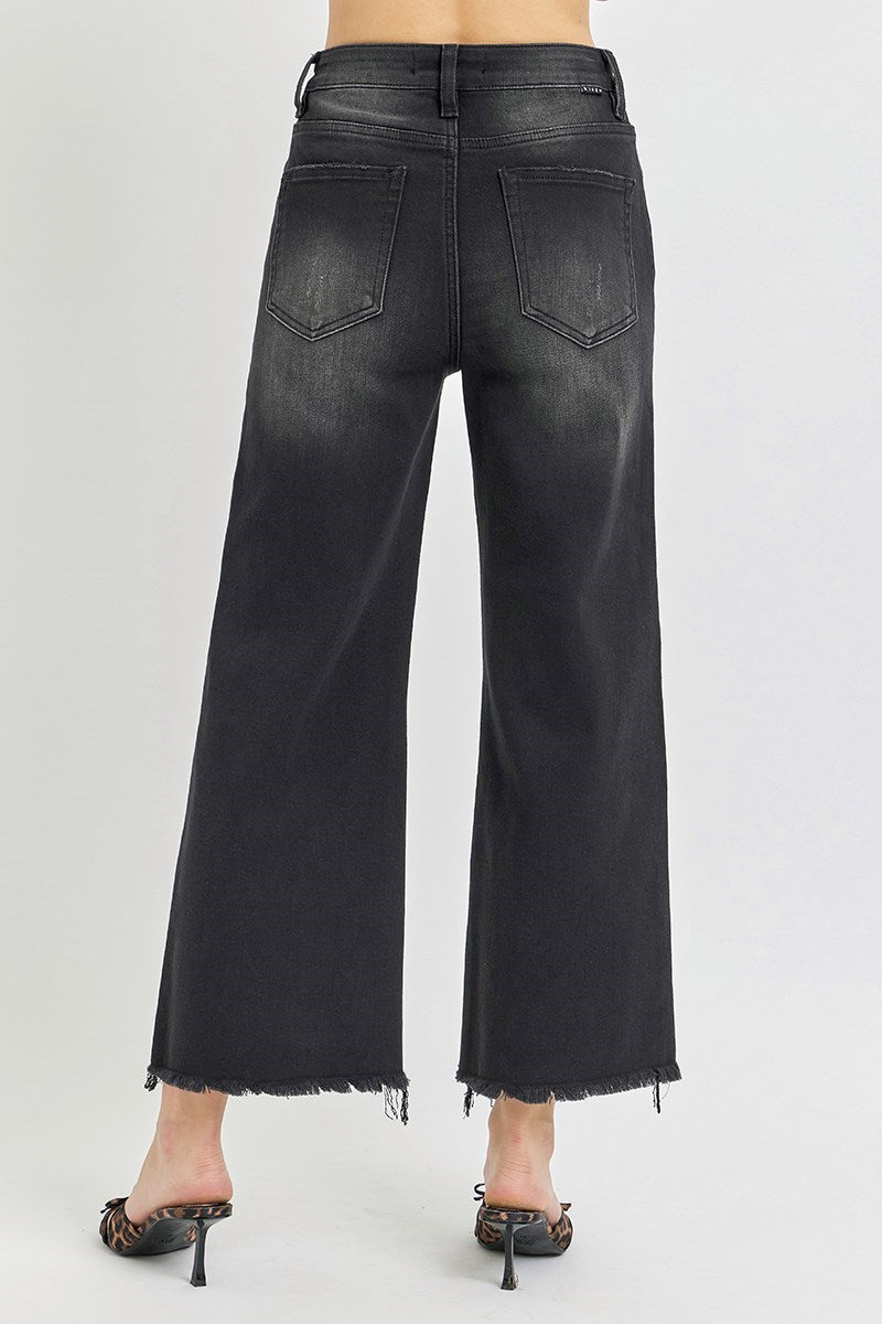 Black High Waist Wide Leg Jeans