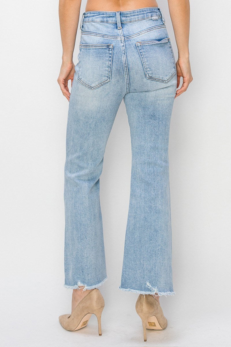 High Rise Light Ankle Crop Jeans