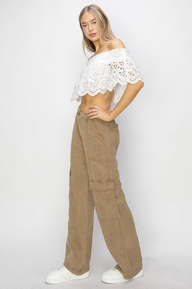 Tencel Relaxed Cargo Pants