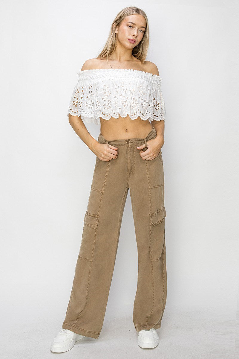 Tencel Relaxed Cargo Pants