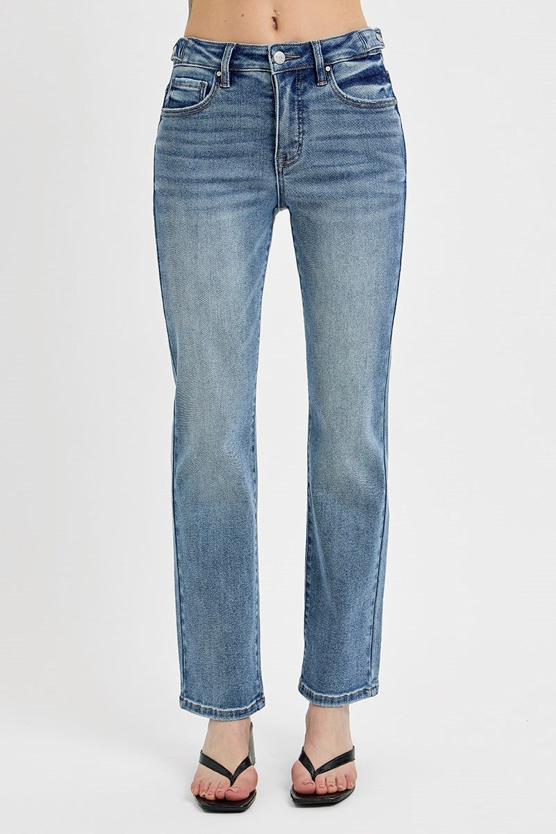 Tummy Tuck Straight Slim Jeans