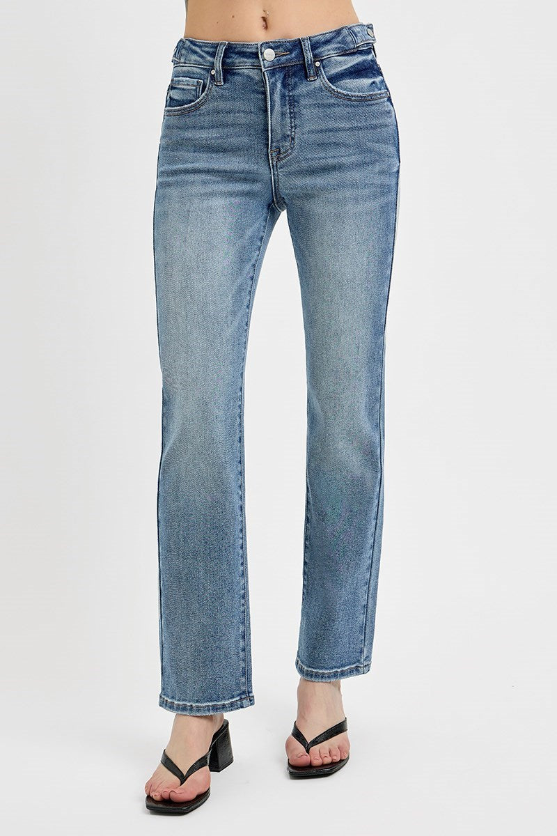 Tummy Tuck Straight Slim Jeans