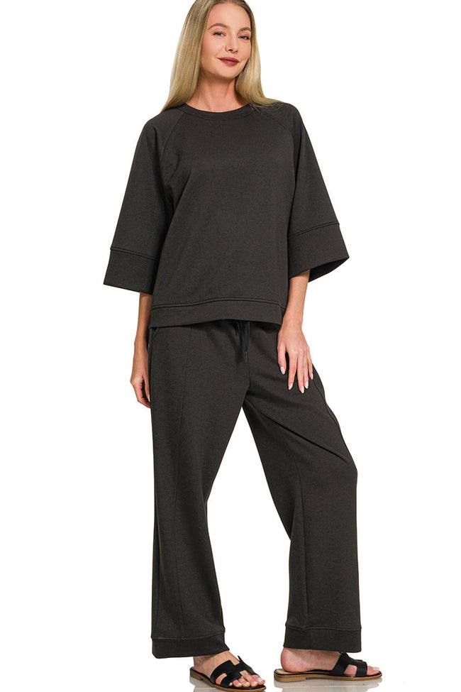 Black Loose Fit Lounge Set