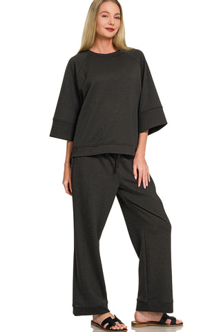 Tercel Tie Waist Wide Leg Pants