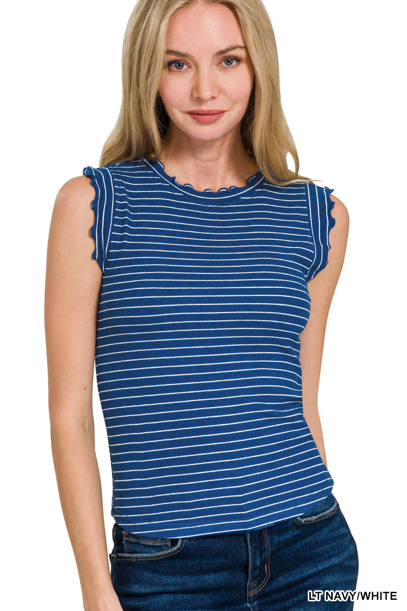 Stripe Lettuce Trim Tank