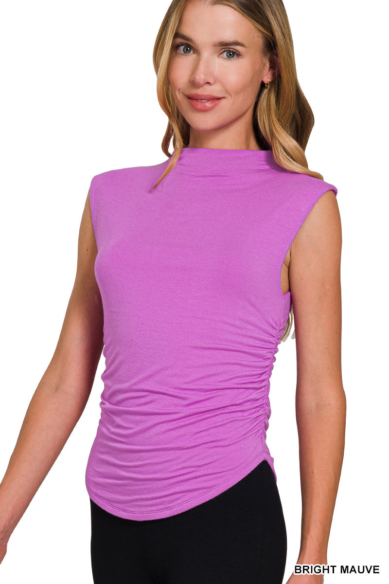 Double Layer Mock Neck Cami
