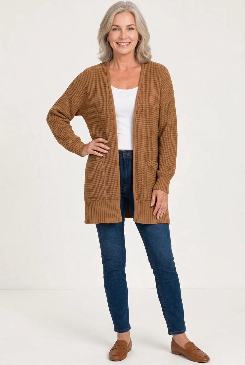 Waffle Weave Pocket Cardi