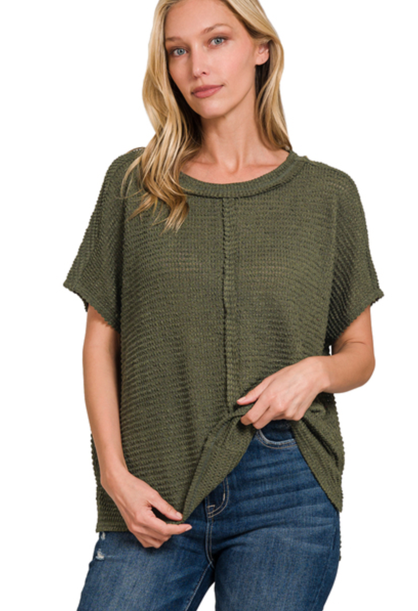 Waffle Center Seam Top