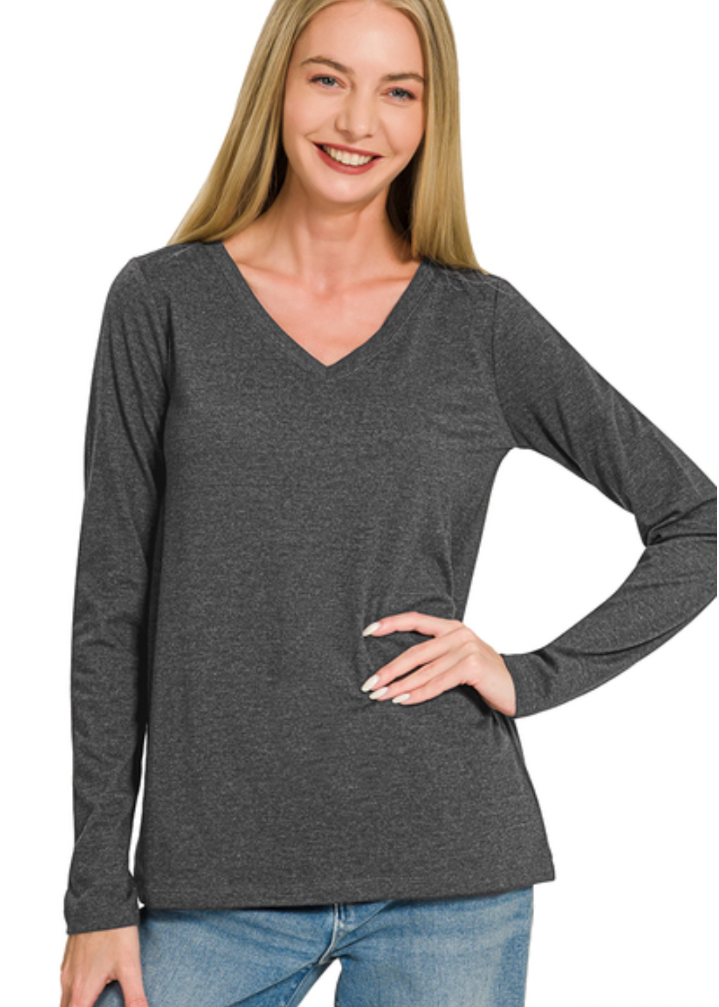 Cotton V-Neck Layering Tee