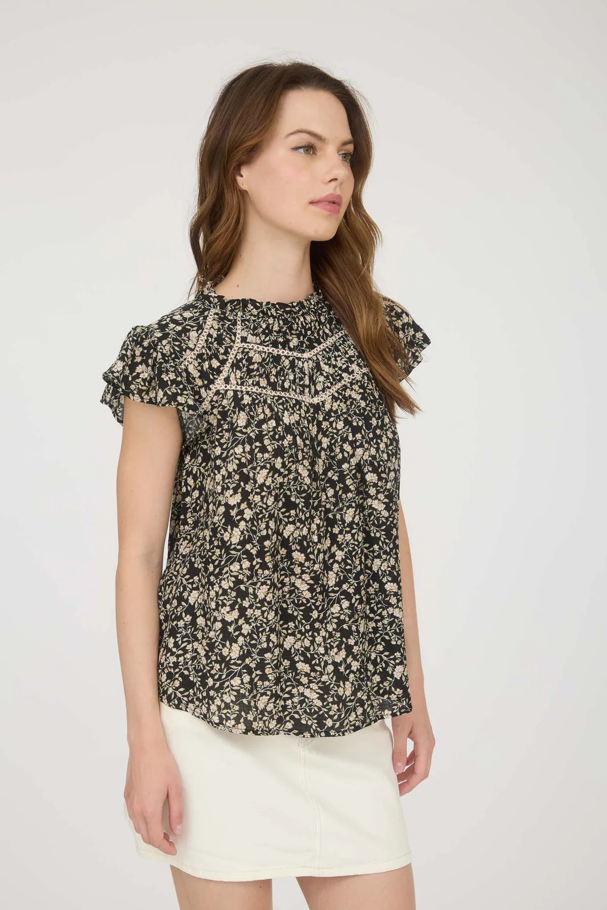 Floral Lace Detail Blouse