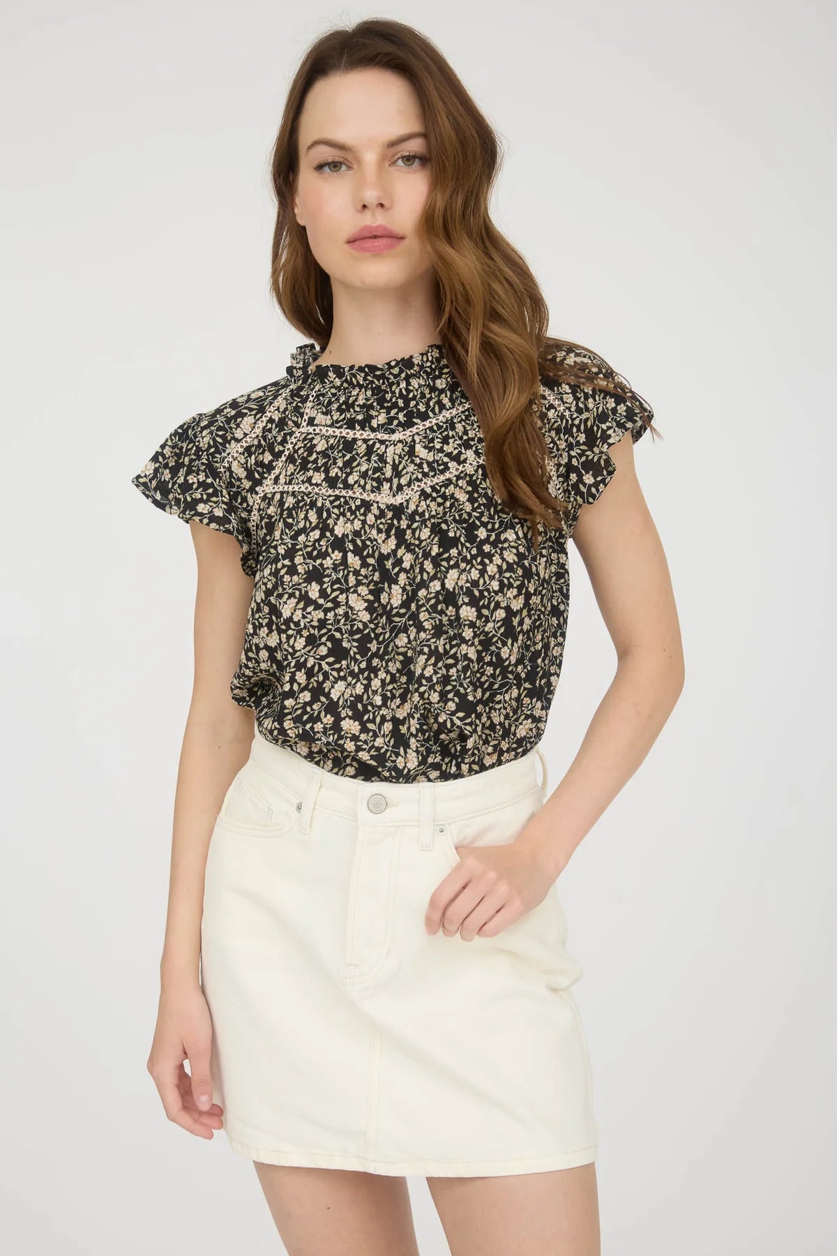 Floral Lace Detail Blouse