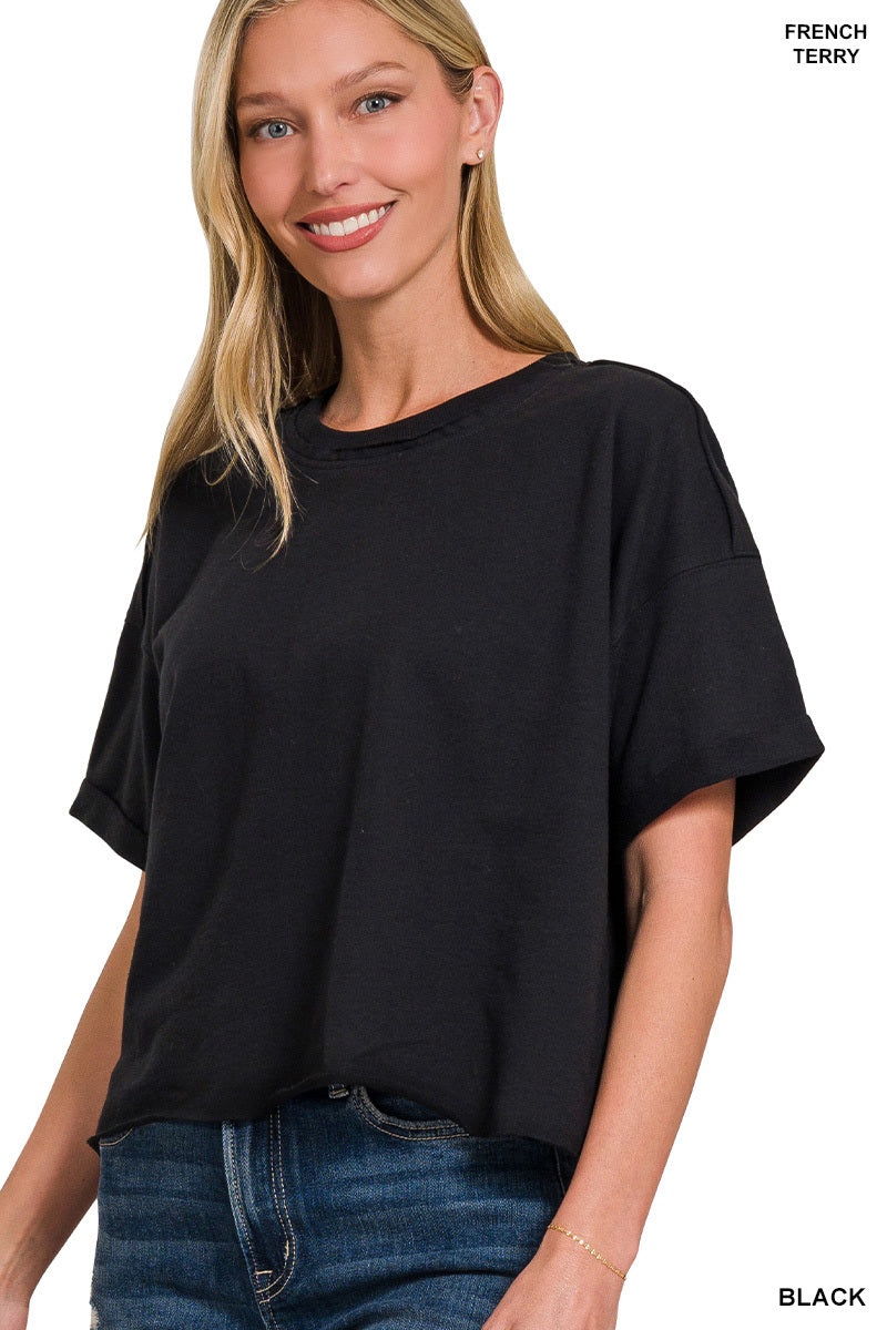 Cotton Crop Oversized Top