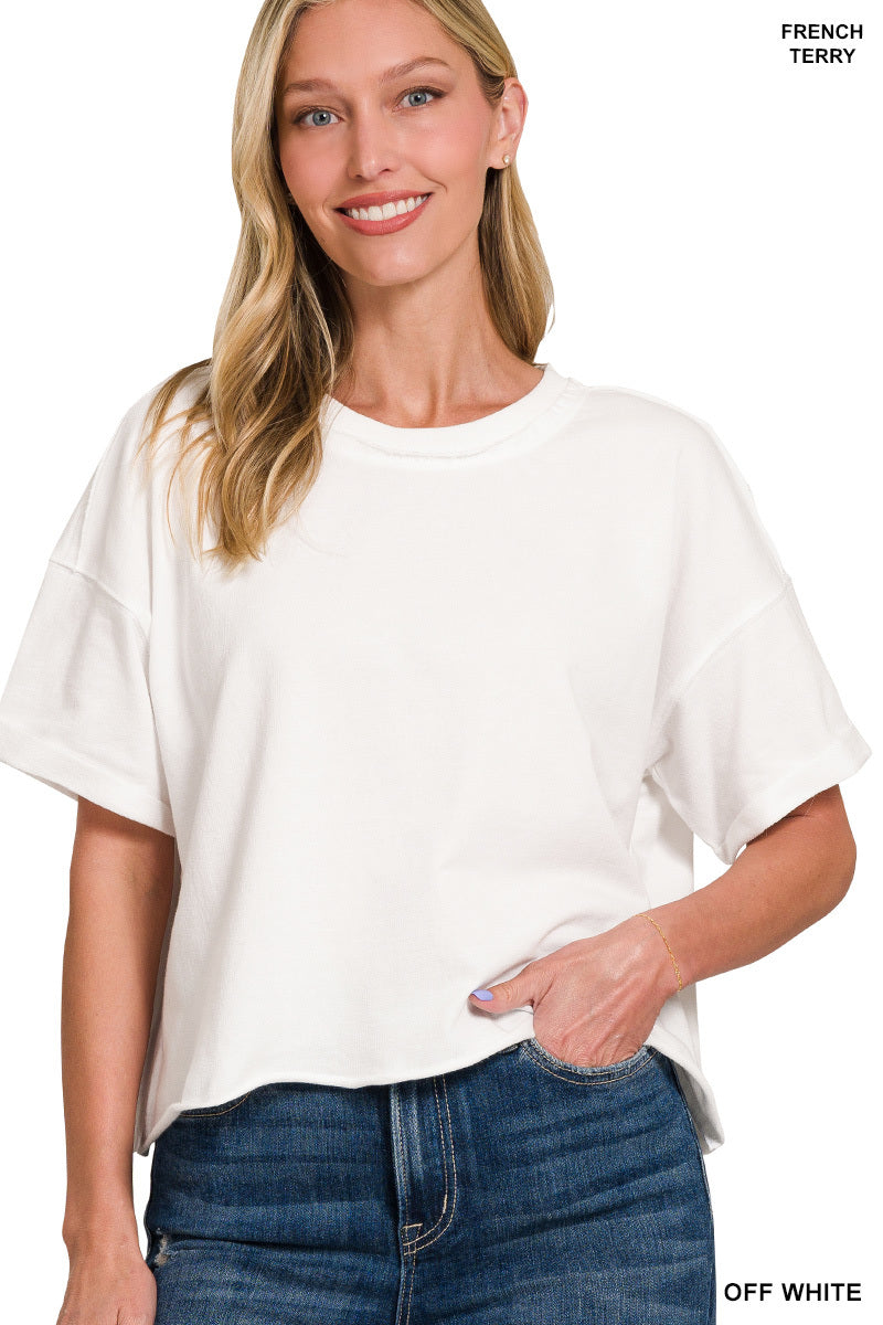 Cotton Crop Oversized Top