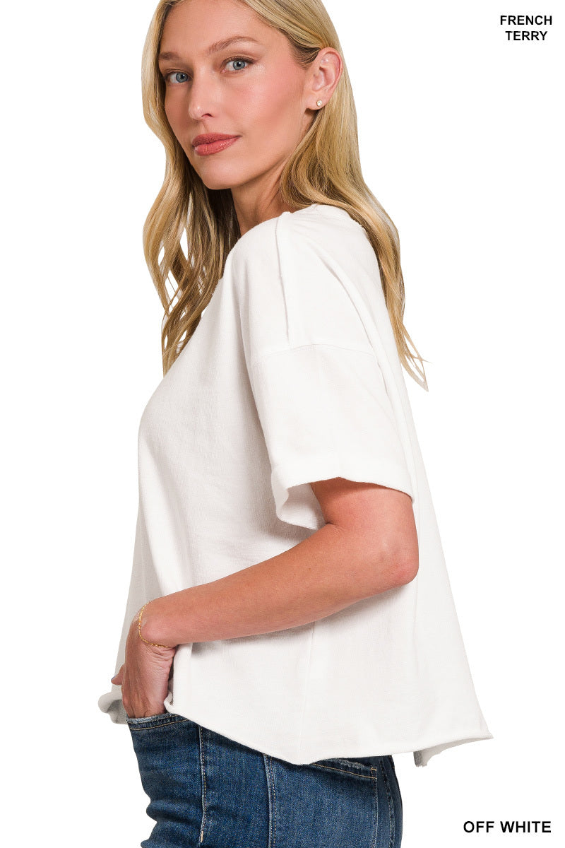 Cotton Crop Oversized Top