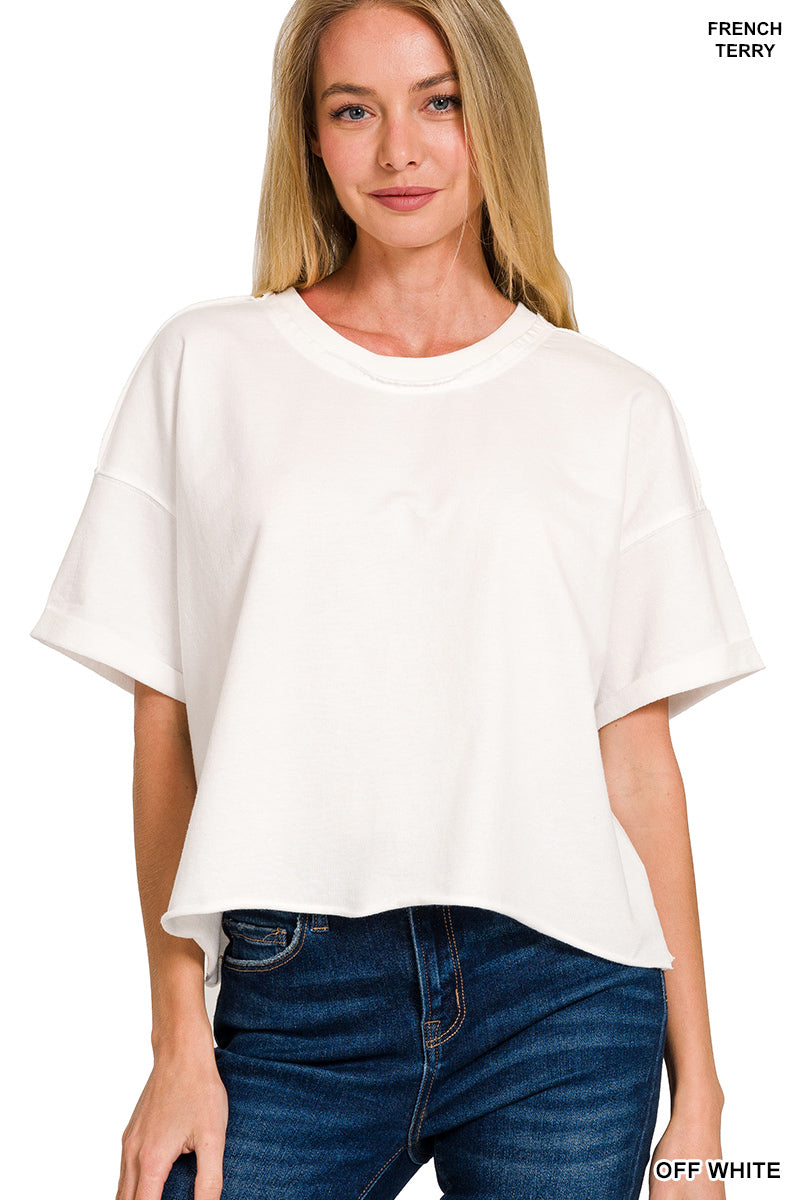 Cotton Crop Oversized Top