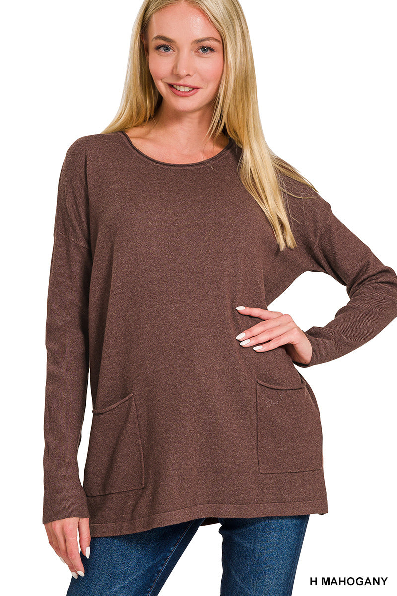 Double Pocket Tunic Sweater