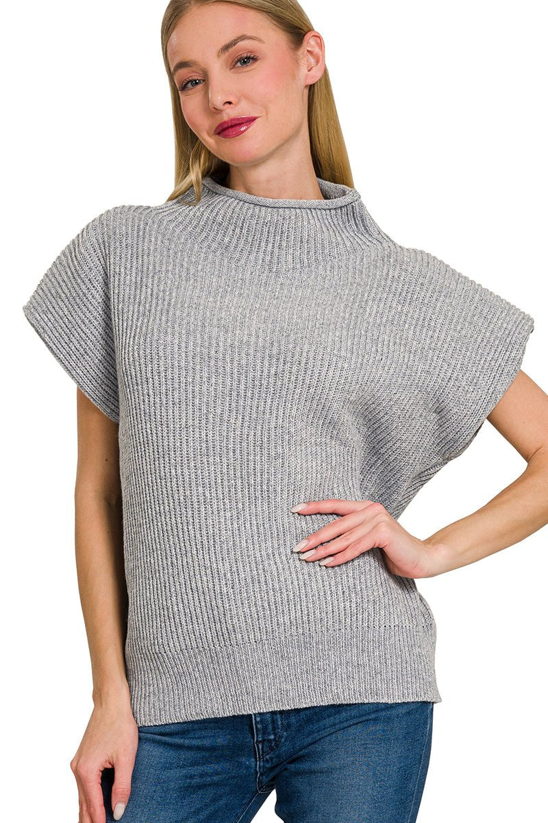 Mock Neck Sweater Top