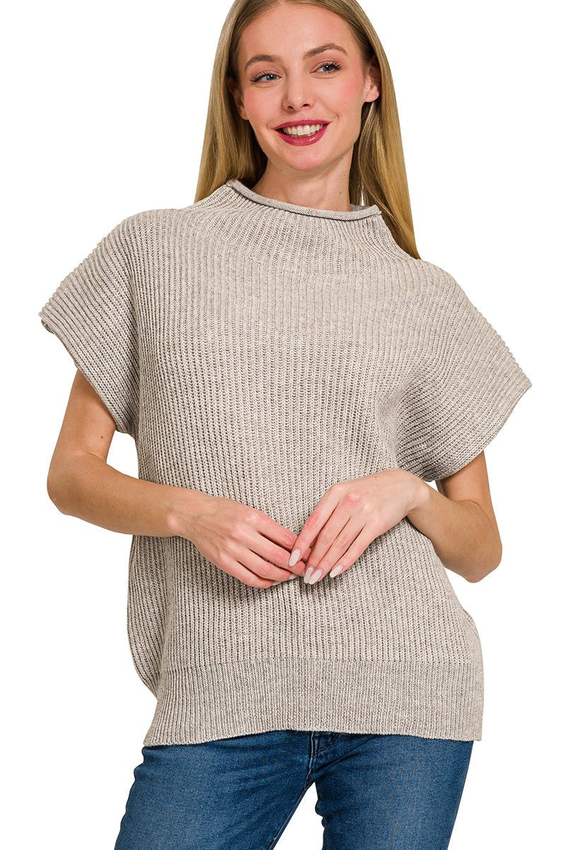 Mock Neck Sweater Top